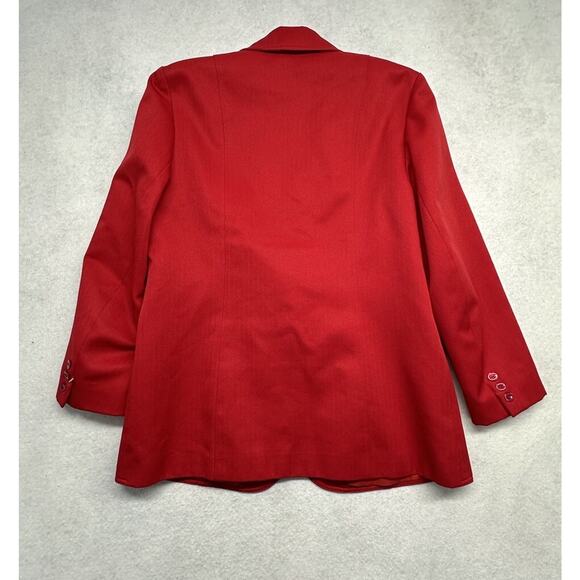 Vintage DaRue California Red Blazer Size Womens 12 Long Sleeves Work - Picture 11 of 11